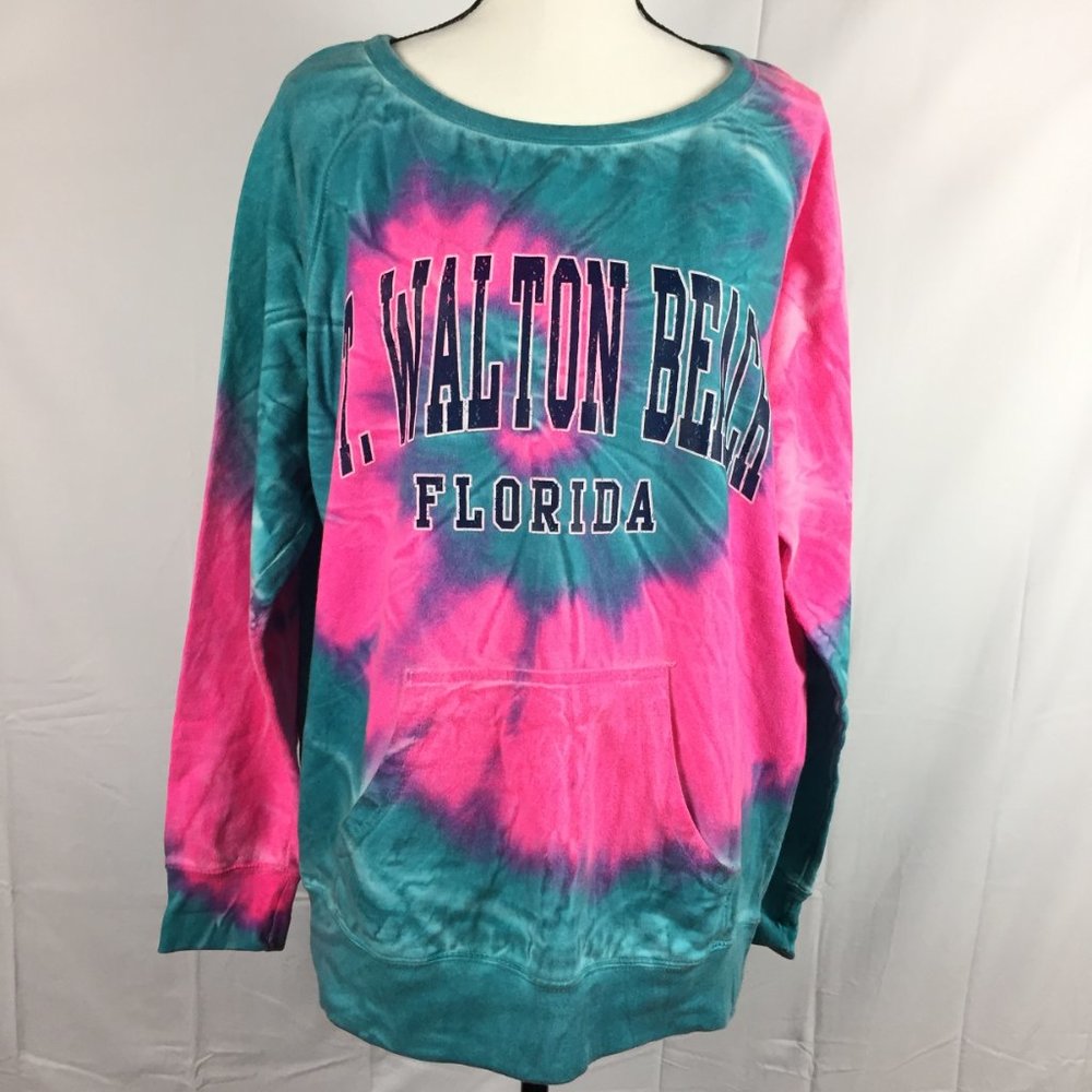 Comfort Colors FT Walton Beach Tie Dye Sweatshirt